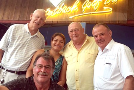 (From left) John Stafford, Bob Mattes, Sunanta Cotterell, Andy Makara and Tom Byrne.