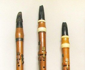 Late 18th century five-key clarinets.