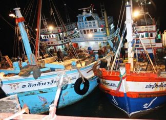 The Royal Thai Navy impounded three vessels at the Sattahip Naval Base pending legal proceedings for violating new rules aimed at preventing illegal fishing practices.