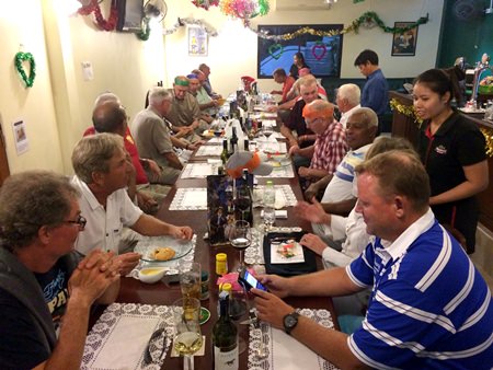 East Side Friendly Golf Society members enjoy a festive dinner at Shenanigans By The Lake.