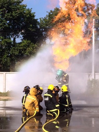 Nongprue Sub-district prepared for the busy holiday season by taking on and training seven new firefighters.