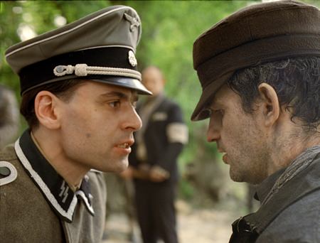 This image shows Christian Harting (left) and Geza Rohrig in a scene from “Son of Saul.” (Sony Pictures Classics via AP)