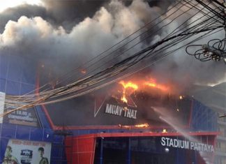 Fire engulfs Pattaya Muay Thai stadium