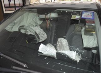 Airbags explode in empty car
