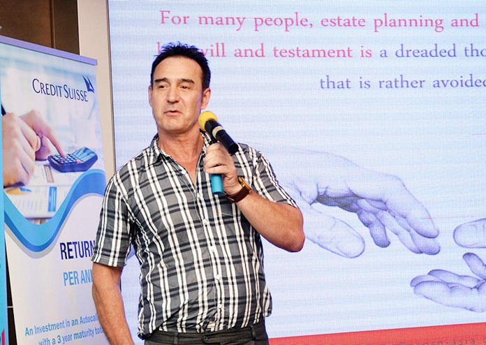 Rob Hulley from Acorn Partners Asia describes to the PCEC the pitfalls of not having a will in Thailand and what Thai law considers to be heirs if there is no will.