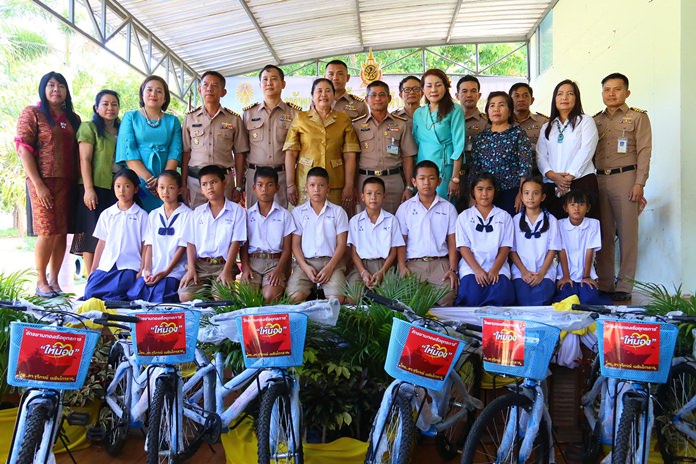 The Royal Thai Fleet donated bicycles to Juksamet School to help children of navy families get to class easier.