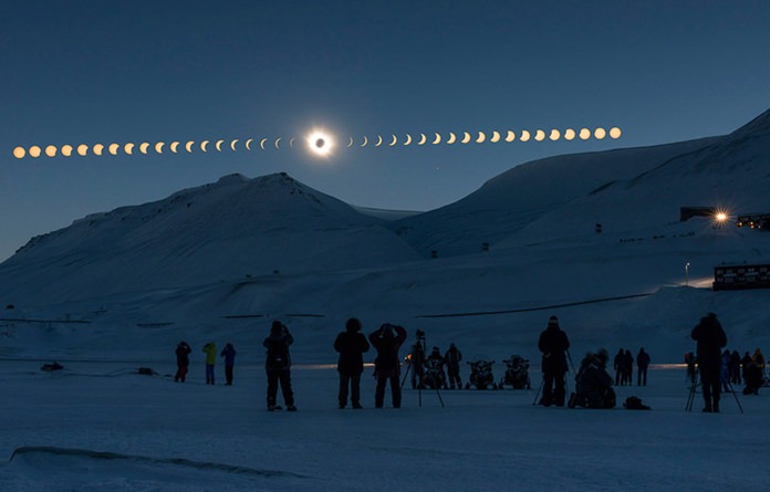 Total Solar Eclipse from Svalbard.