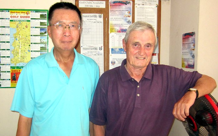 Takeshi Hakozaki (left) with Paul Sharples.