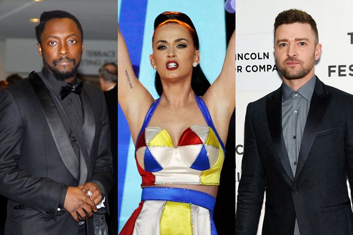 This combination of 2011, 2015 and 2016 photos shows will.i.am, Katy Perry and Justin Timberlake. A study published Monday, June 6, 2016 in the journal Pediatrics shows that 20 of the hottest teen-music heartthrobs have done TV ads or other promotions for products nutritionists consider unhealthy. The list includes Timberlake ads for Chili’s, McDonald’s and Pepsi; will.i.am ads for Coca-Cola, Doritos, Dr. Pepper and Pepsi; and a Perry endorsement for Popchips. (AP Photo)