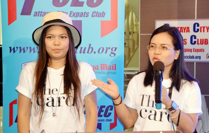 These two charming young ladies graced the PCEC Sunday meeting with their presence; announcing their availability after the meeting to explain the benefits of the Central Department Store’s “One Card” for expats.