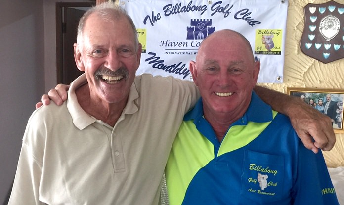 Gentry Harrington (left) with Bob Philp.