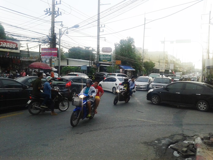Pattaya’s nightmarish traffic made nationwide headlines over the long holiday weekend, as streets large and small became gridlocked by people headed to the beach for the five-day break.
