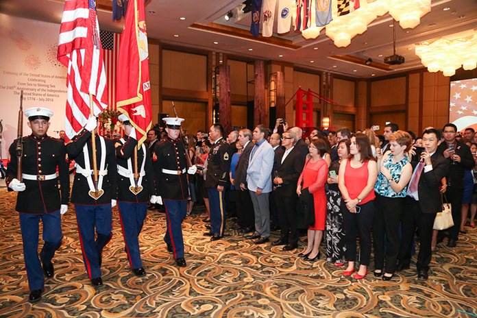 U.S. Marine Guards Presentation of the Colors.