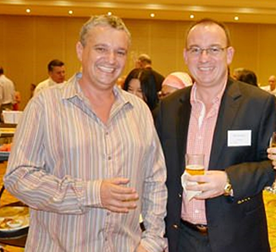 (L to R) Terrence Allen Collins, Managing Director of BravoThai Lifestyle Co., Ltd.; Mark Bowling, Chairman-Eastern Seaboard Group of the BCCT.