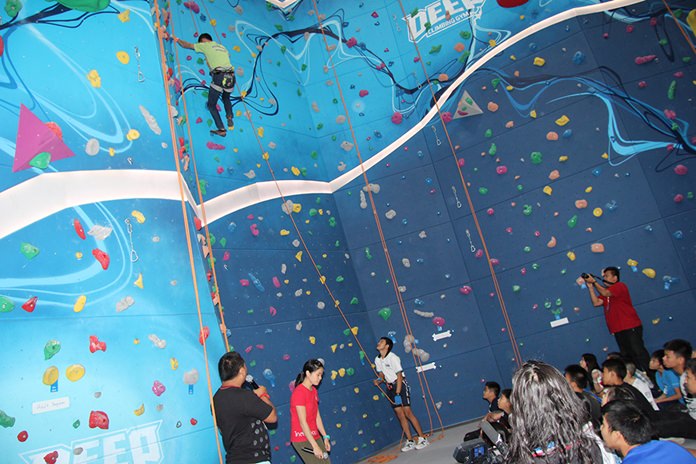 Deep Climbing features four areas to match the skill levels of participants: Junior beginner, young beginner, adult beginner and an open area for all levels.