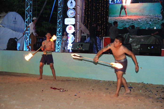 Fire twirlers wowed the crowd during the entertainment part of the evening.