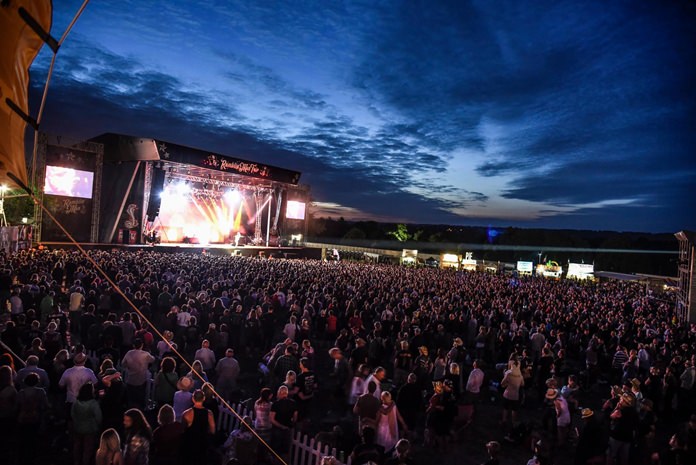 Dusk settles over Ramblin’ Man on Saturday night.