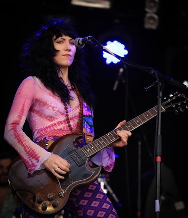 Rosie Cunningham of Purson taking it all very seriously.