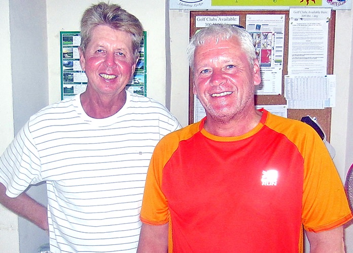 Gerd Riedler (left) with John Sykes.