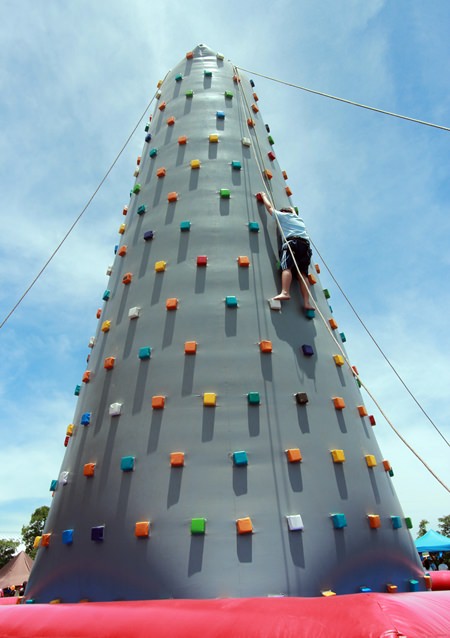 This giant climbing structure proved a fun challenge for GIS students.