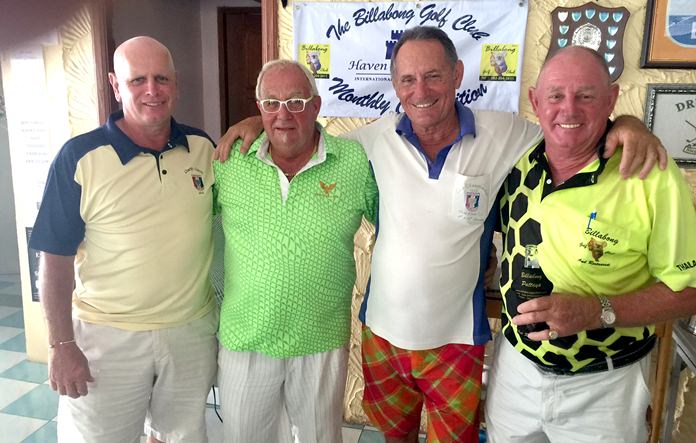 Billabong scramble winners, Bill Marsden, Greig Ritchie, Paul Greenaway and Bob Philp.