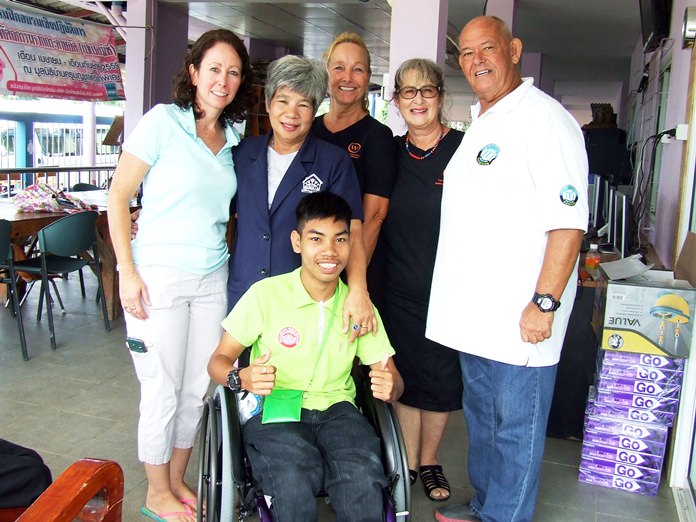A collaborative funding effort between Women With a Mission, Pattaya International Ladies Club, and TFi enabled a specialized wheelchair to be purchased in the US to give a wonderful young man, Nung, independence at the Boon Choo Centre in Bang Chang.