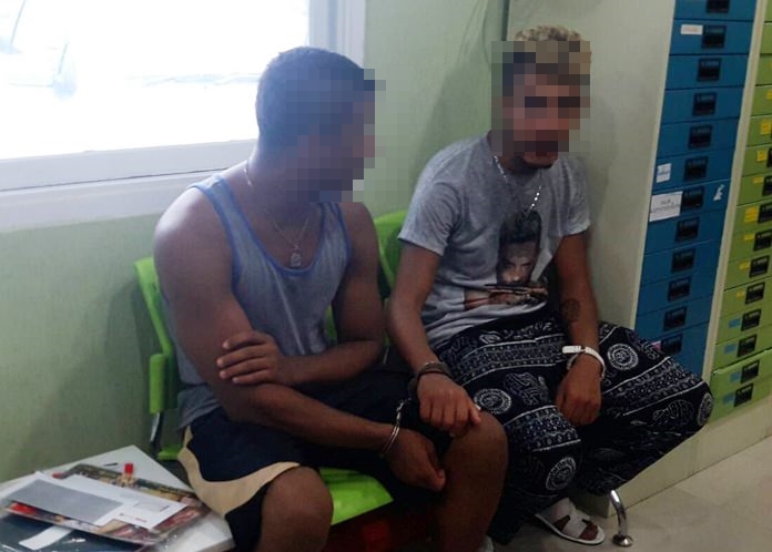 Kuwaiti Mohammad Dhaifallah Abdullah Alfadhli and Badr H.A.Y. Alahmad, both 19, were arrested after a compatriot of theirs ran over a Pattaya policeman.