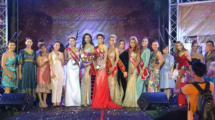 Winners and some sponsors take the stage at the end of the show.