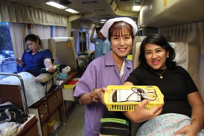 Amari Pattaya employees donate blood to help Queen Savang Vadhana Memorial Hospital prepare for year-end holidays.