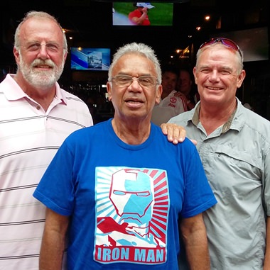 Tom Nettleman, Freddy Graham and Fred Birch back at base.