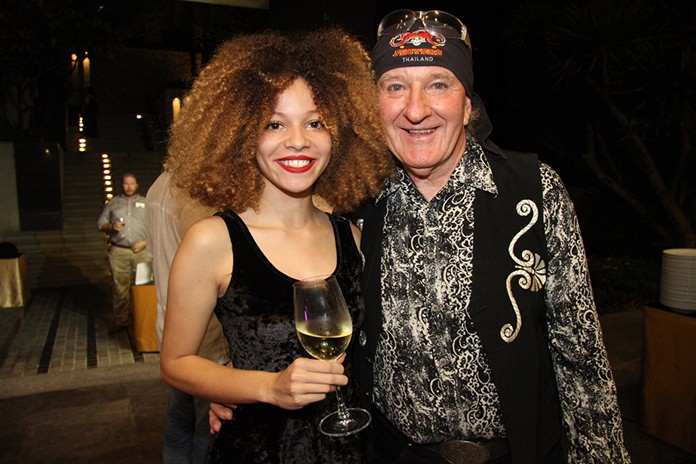 Budding superstar, talented young vocalist Henrietta Rhodes, shown here with proud father Richy Rhodes, was a hit with the crowd.