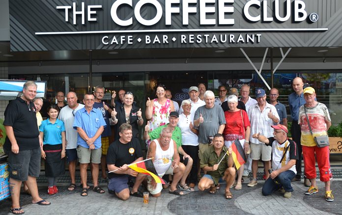 German expats in Pattaya chose to meet up to celebrate Unity Day at the Harbor Mall in Central Pattaya.