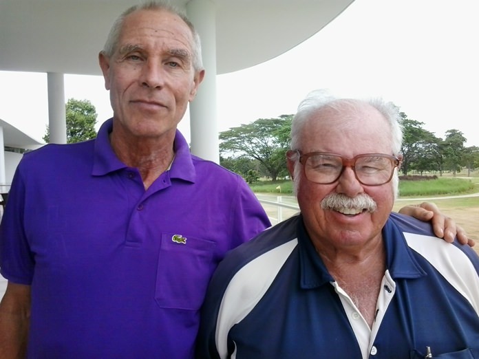 Walter Baechli (left) with Dave Richardson.