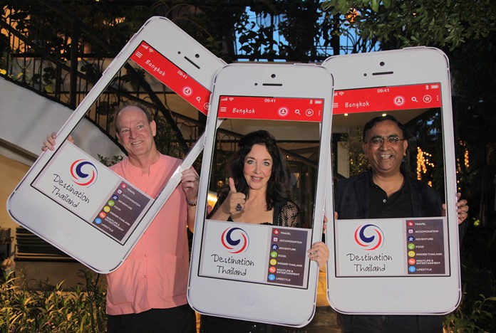 (L to R) Stephen Morton, Founder & CEO of Destination and Lifestyle Media (Thailand) Co., Ltd., Raine Grady, Director & CEO of Capital Television Co., Ltd. and Ananda Rao, Founder & CEO of Talisman Telecom Pte. Ltd.