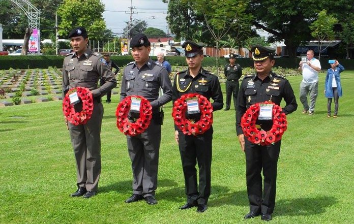 Thai Official pay their respects.