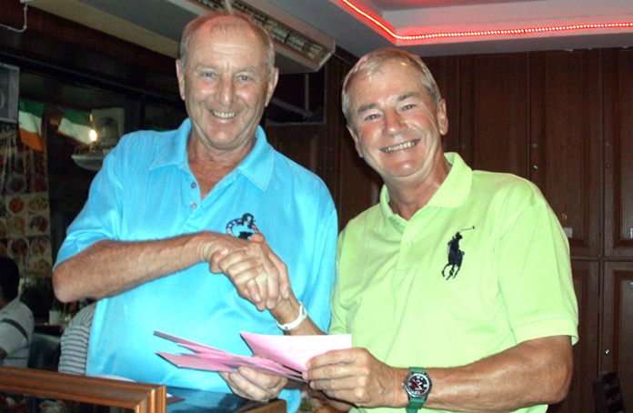 Colin Davis (left) with Kevin McEntee.