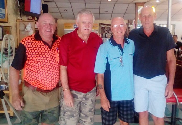 (L-R) Capt. Bob with John Player, Peter Bird and Lloyd Shuttleworth.