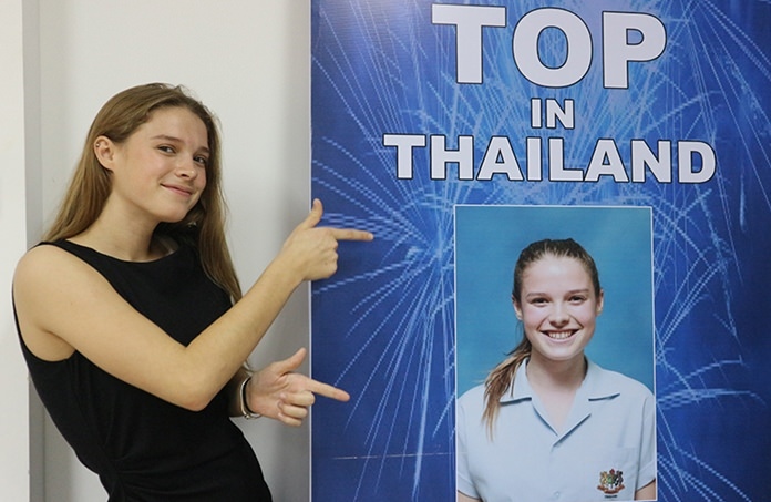 Seren with her special Top in Thailand poster.