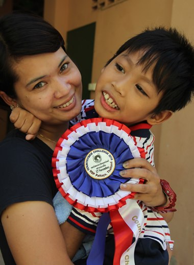 One very proud mother at Horseshoe Point.