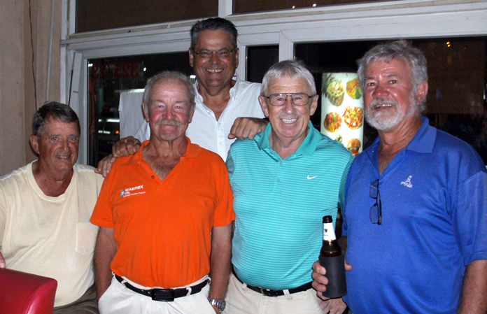 (Left to right) Don Lehmer, John Dearden, Terry Mangan, Geoff Bracegirdle with Barry Tregurtha at the back.