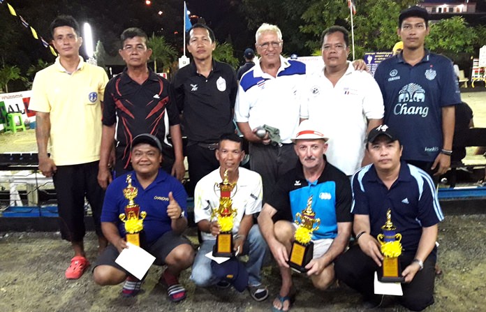 Winners pose with their trophies