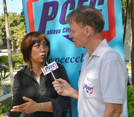 Member Ren Lexander interviews Rose Yangpreeda after her presentation to the PCEC. To view the video, visit https://www.youtube.com/watch?v=VT69x_d5qas&t=6s.