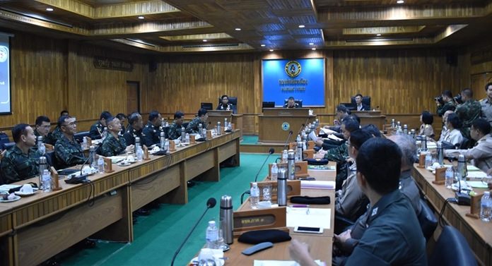 Lt.Gen. Wihaj Siribanprot, 3rd Army Area Commander / Commander of Special Unit of Narcotics Prevention and Suppression Center reports on opium poppy field destruction and the expansion of opium poppy plantations, a major concern of H.R.H. Princess Maha Chakri Sirindhorn.