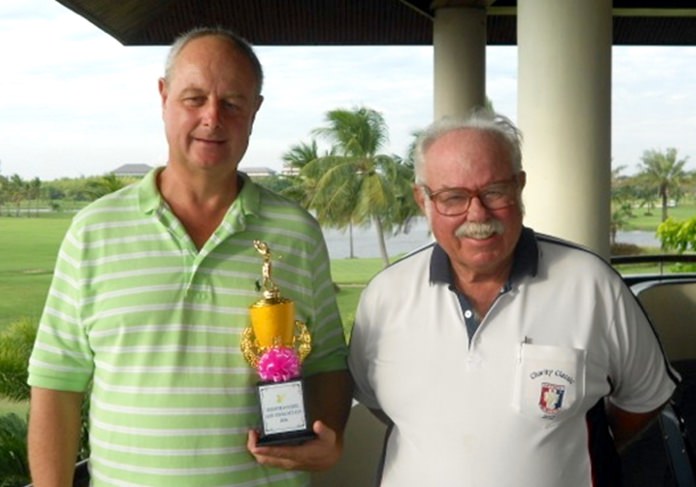 Nigel Perry (left) with Dave Richardson.