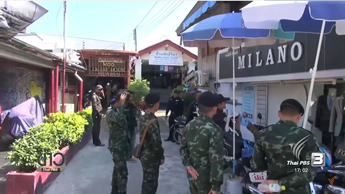 Military and local authorities clamp down illegal hotel business on Hua Hin beach