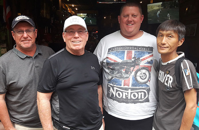 Jeff Acheson with Alan Thomas, Colin Bates and Kenny Aihara.