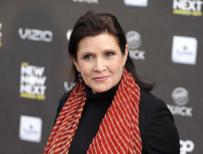 Actress Carrie Fisher is shown in this April 7, 2011 file photo. (AP Photo/Chris Pizzello)