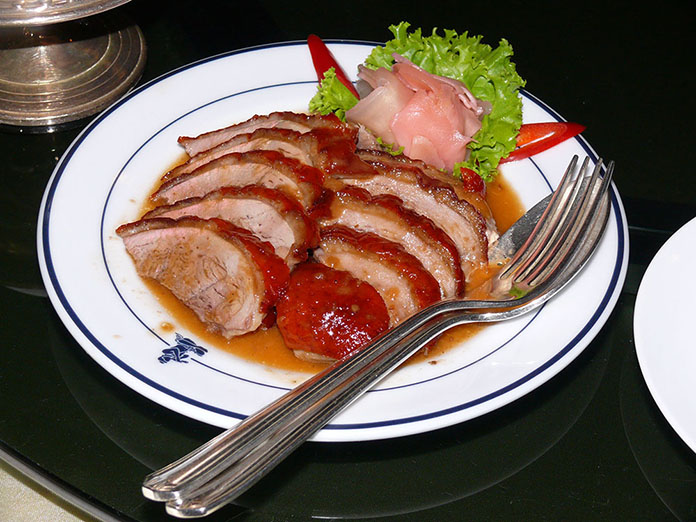 The mouth-watering Chinese duck.