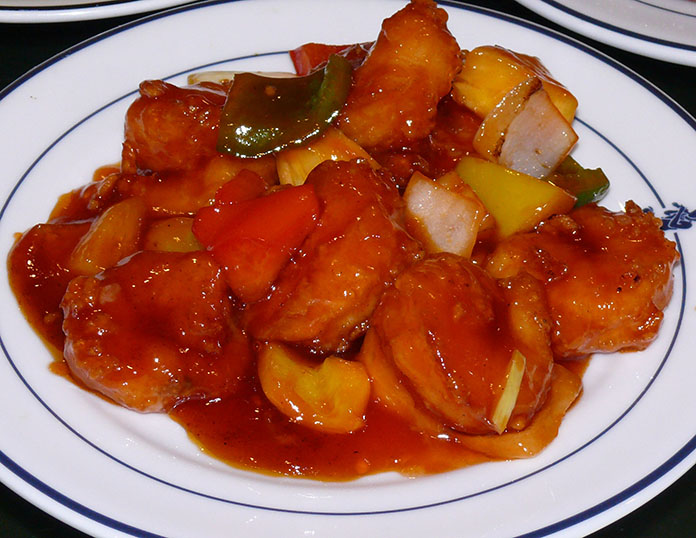 Delicious Sweet and sour prawns.