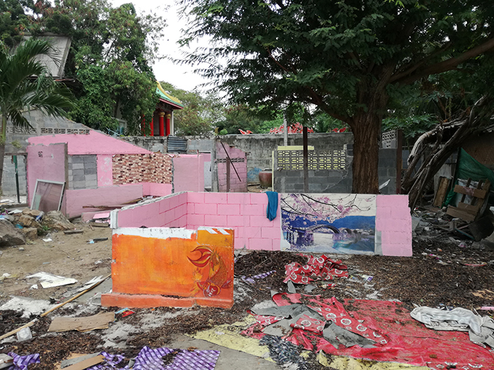 About 90 percent of illegal structures encroaching on public land on Big Buddha Hill have been removed.